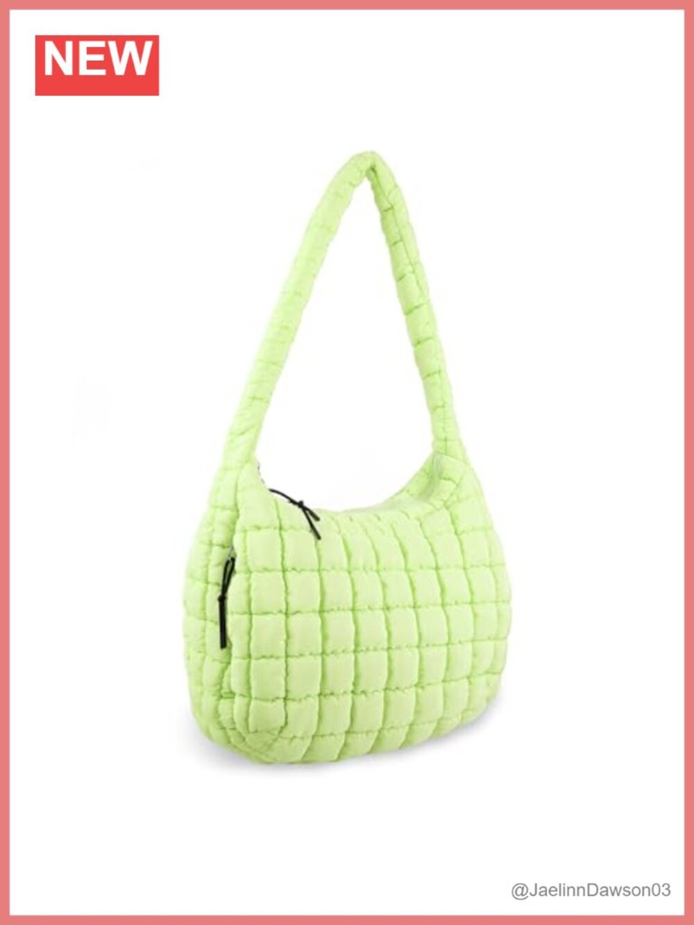 Quilted Puffer Tote Bag Lightweight Nylon Crossbody Shoulder Hobo Carryall
